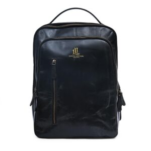 Luxury Leather Backpack,  Black